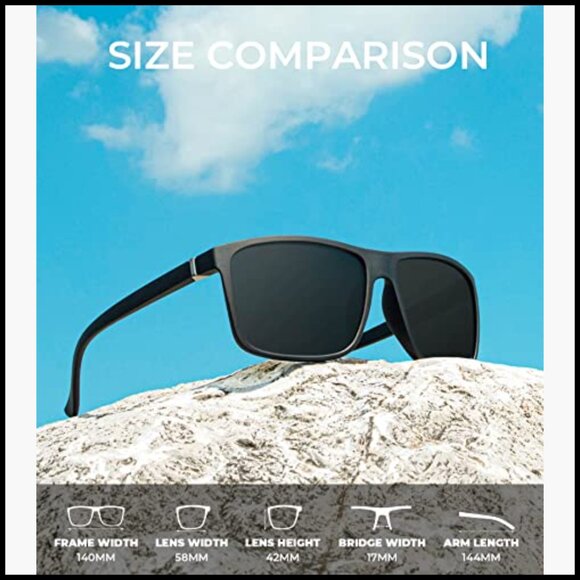 Polarized Sunglasses with UV Protection, HD Lens, Lightweight Plastic Frames main image 4
